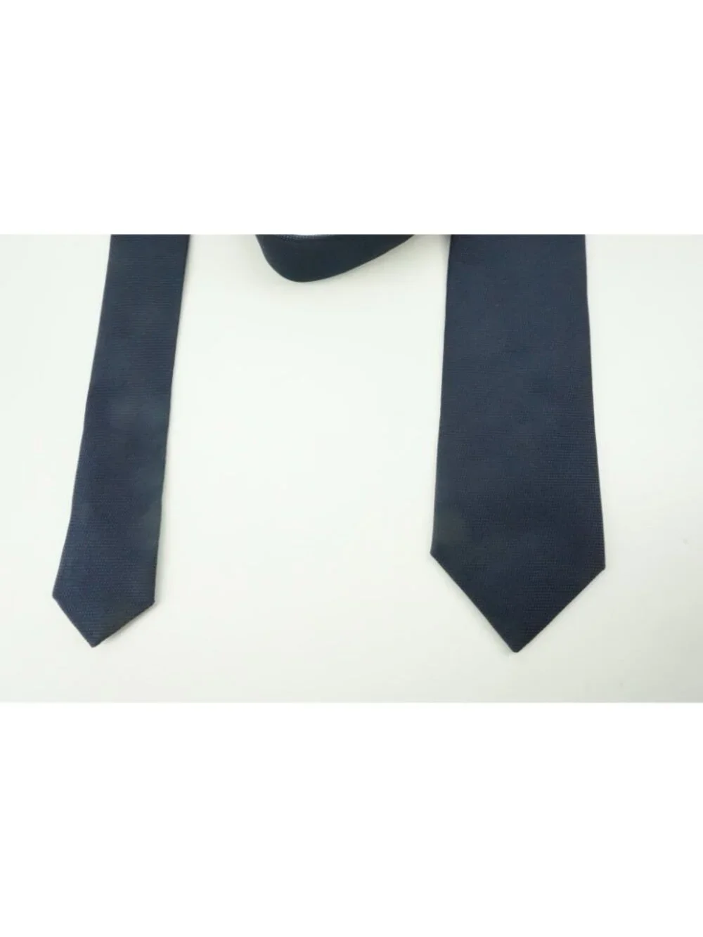 Eton Solid Indigo Blue Woven 100% Silk Tie Brand New With Tags